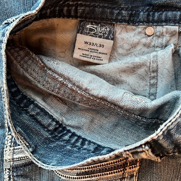 👖Silver Zac Relaxed Fit Straight Leg men’s denim pants 👖 - Picture 4 of 10